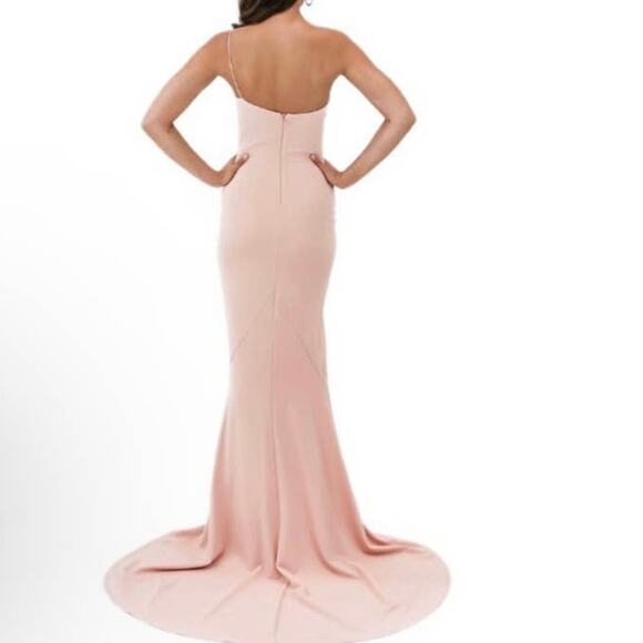 REVOLVE x NOOKIE Coquette wedding Pink one shoulder Maxi dress Jasmine Gown XS 2 - Picture 9 of 11